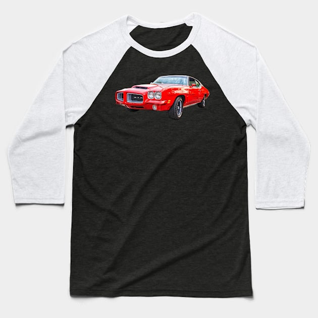 1971 Pontiac GTO Hardtop Coupe Baseball T-Shirt by Gestalt Imagery